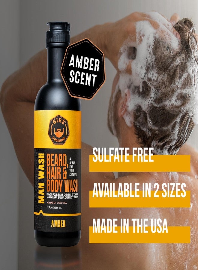 جيبس غسول الجسم GIBS Grooming Amber 3 في 1 للرجال، سائل مرطب ومنظف للحية والشعر - لتر واحد - خالٍ من الكبريتات والبارابين - Image 5